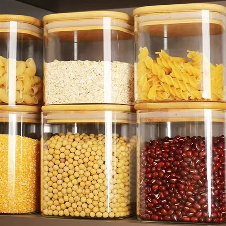 Square High Borosilicate Glass Sealed Storage Bottle
